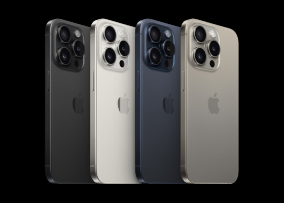 Les différents coloris de l'iPhone 15 Pro
