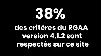 38% des critères du RGAA sont respectés sur l'espace client utilisateur SFR Business