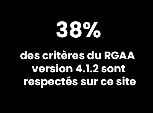 38 % des critères RGAA sont respectés sur ce site
